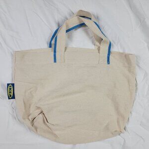 Ikea Spikrak Beige Shopping Bag Tote Travel Casual Storage Fordable Lightweight